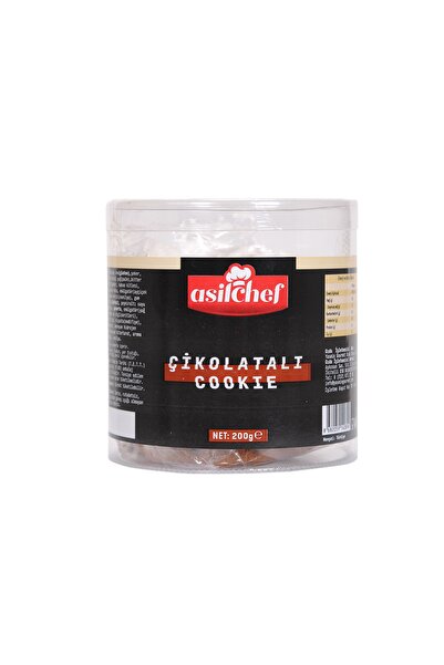 ASİLCHEF Asil Chef Çikolata Parçalı Cookie 4'lü 200gr - Kurabiye