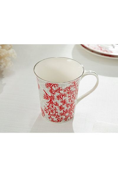 English Home Arzu Sabancı Coral Reef Bone Porcelain Mug 330 ml Gray - Red