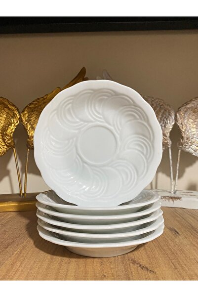 ZAGİ 6'lı Porselen Çay Tabağı 13 Cm