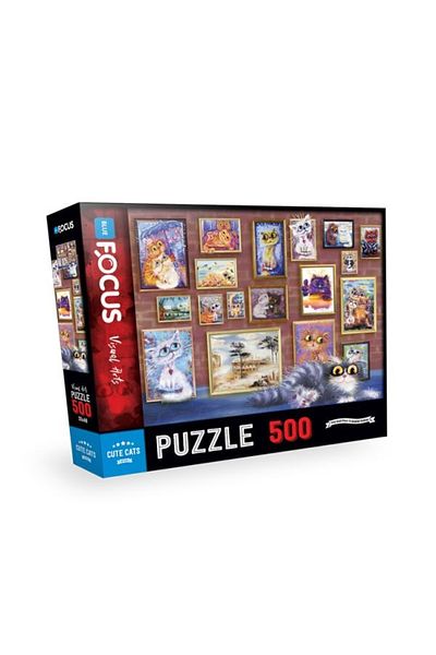 Blue Focus قطط لطيفة - أحجية مكونة من 500 قطعة