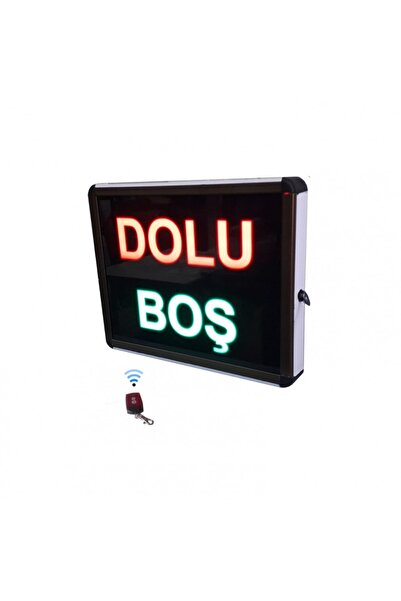 SANEC Kumandalı Renkli Ledli Dolu/boş Yazısı Kasa: 26x20 Cm