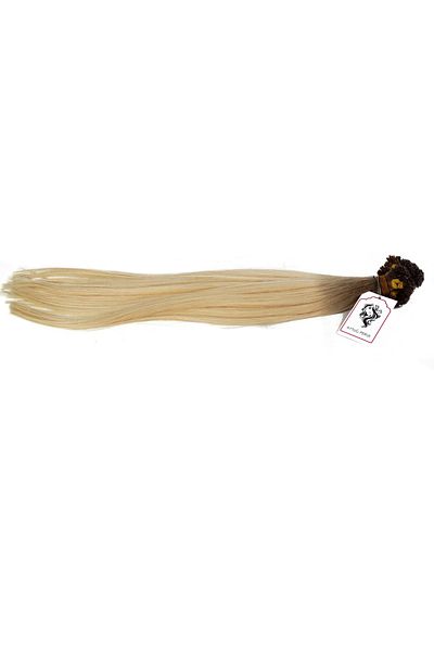 AYTUĞ PERUK 100% Natural Hair / Keratin Source / Baby Brown, Platinum Ombreli / 25 Pieces / 70 cm / A+ Plus