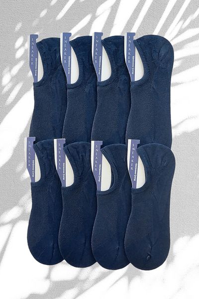 Ollero Мъжки летни бамбукови чорапи, маратонки, 8 чифта, тъмносини