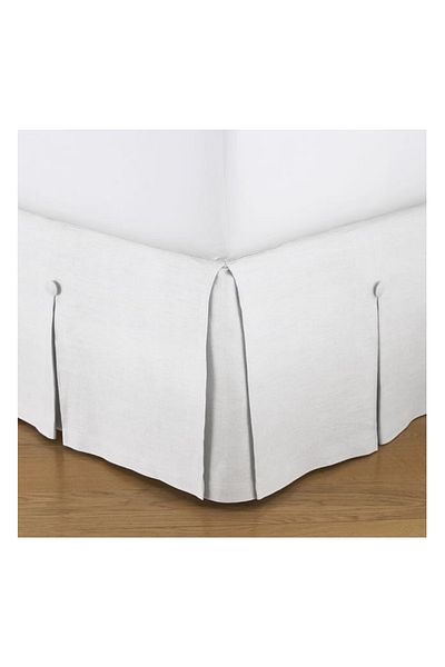 METİNEV White Button Decorated Linen Base Skirt