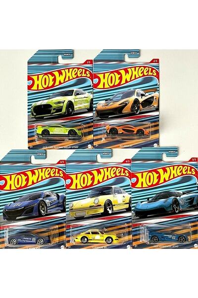HOT WHEELS Die Cast Seri 5'li Set Hotwheels Diecast Seti 5 Mustang Mclaren Ac...