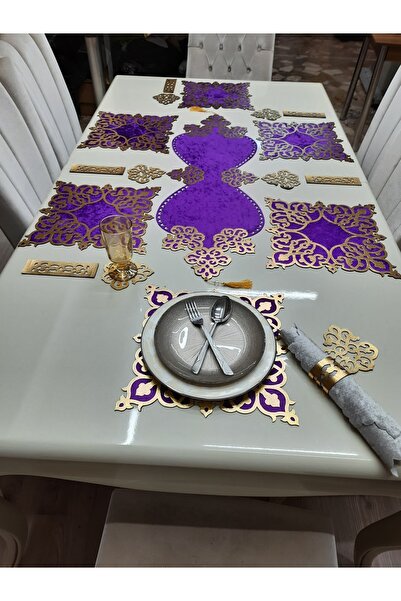 SEHARA Оксамит/золота обробка/6 осіб/19 предметів/сервіз для подачі страв