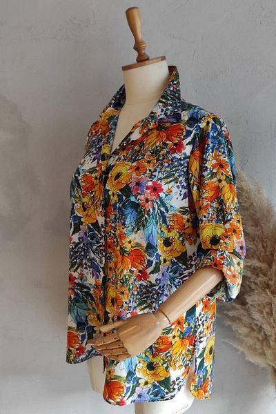 Hanezza Cămașă de mărime mare cu model cu plăcuțe închise