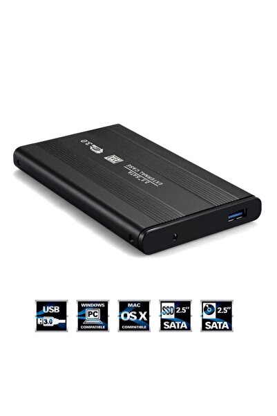 aogo Usb 3.0 Sata 2.5 Harddisk Kutusu + Kılıf Metal Harici Disk Kutusu