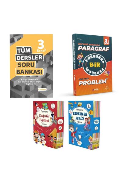 Tudem Yayınları 3. Sınıf Tüm Dersler Soru Bankası Parağraf Ve Problem Erdemle...