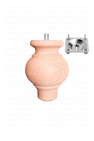 turanahşap Koltuk Ayağı - Baza Ayağı / Uzunluk:12 Cm / Çap: 7.5 Cm