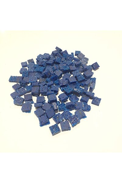 Mozaik Yapay Hobi Taşı - Lacivert- 250adet Ölçü (8X8X3MM) _lacivert