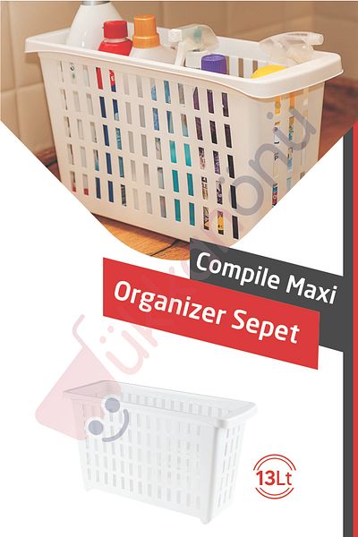 Dükkanönü Maxi Organizer Wheeled Potato Onion Cleaning Material Shampoo Organizer 13 Lt