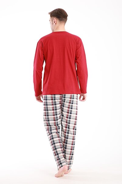 TAMPAP Erkek Baskılı Pijama Takımı Uzun Kollu Erkek Pijama Takımı Uzun Kollu Pijama Takımı Erkek Pijaması