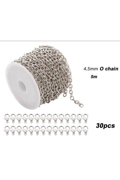 yiğit aksesuar Jewelry Supplies Chain And Parrot Clip Set