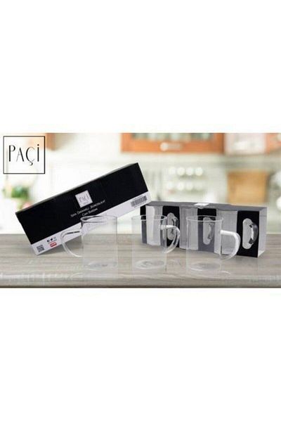 Paçi Brand Heat Resistant Borosilicate Glass Cup Set of 3