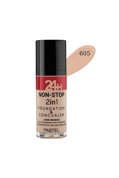 Pastel 24h 2in1 Foundation And Concealer 605 Sand