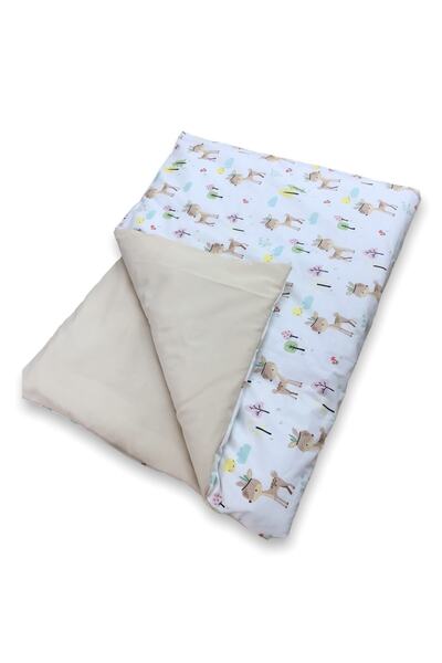 Babynia لحاف أطفال أطفال قياسي مقاس 120×200 سم كاراكا بني