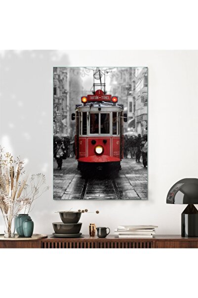 Decovetro Tram City Landscape Glass Painting
