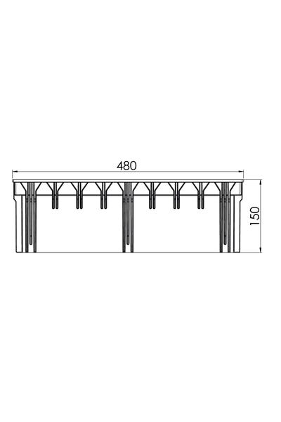 LUX WARES 50x50 Plastic Modular Menhol Riser