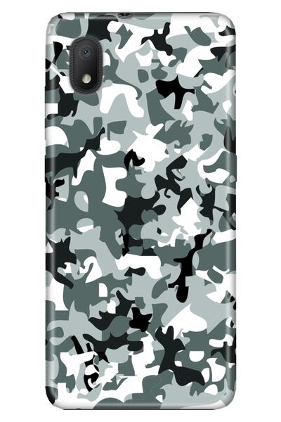 TCL L7 Compatible Case 0.4mm Laser Cut Patterned Silicone - Camouflage