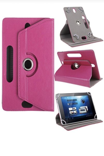 delux case Vorcom S12 32gb 10.1 Inch Uyumlu Deri Tablet Kılıf Sıtandlı 360° D...