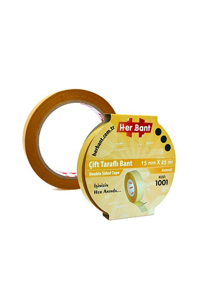 Four Office General Purpose Transparent Holtmelt 15x25 Double Sided Tape