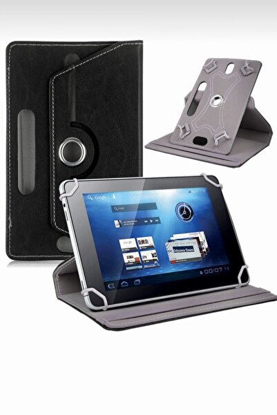 delux case Tcl 9081x Tab 10s Wifi 10.1 Inch Uyumlu Deri Tablet Kılıf Sıtandlı 360° Dönebilen
