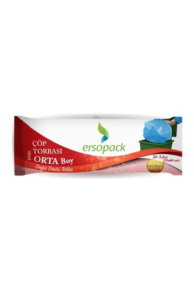 ERSOPACK Evsel 55x60cm Çöp Torbası - 6 Rulo