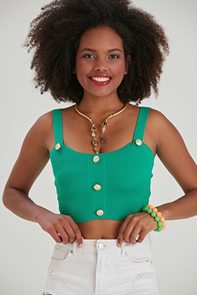 Y-London Blouse - Green - Fitted
