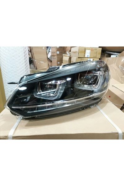 APEXİ 2009 - 2012 Vw Golf 6 Compatible Sliding Signal Double U Led Headlight Set