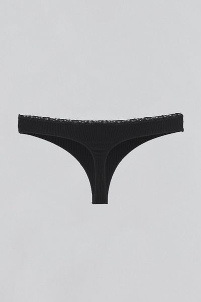 Dagi Black Lace Detailed Thong