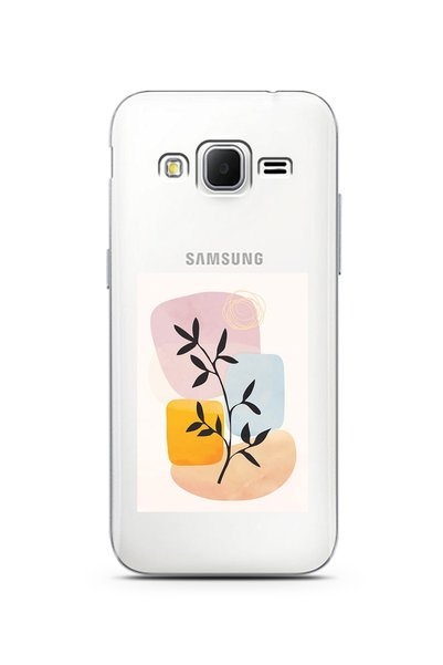 Spoyi Samsung Core Prime Brush Leaf Design Super Transparent Phone Case