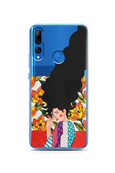 Spoyi Huawei Y9 Prime 2019 Long Hair Maria Designed Super Transparent Phone Case