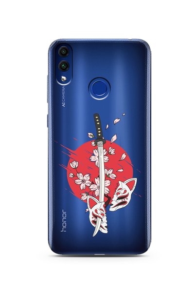 Spoyi Honor 8C Compatible Cut Face Design Super Transparent Phone Case
