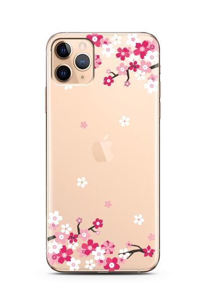 Spoyi iPhone 11 Pro Max Art Sakura Design Super Transparent Phone Case