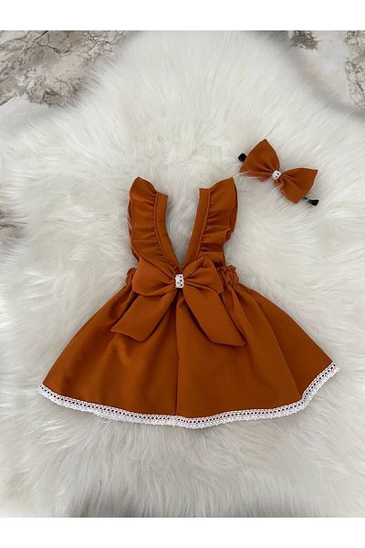 Moda Lina Brick Color Salopet Bandana Set