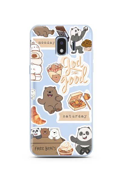 Spoyi Super Transparent Phone Case for Samsung J2 Pro Sun Moon Design