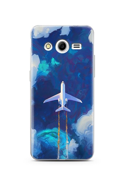 Spoyi Super Transparent Phone Case with Sky and Airplane Design for Samsung C...