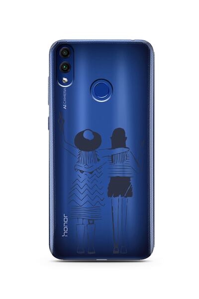 Spoyi Honor 8C Super Transparent Phone Case with Best Friend Design