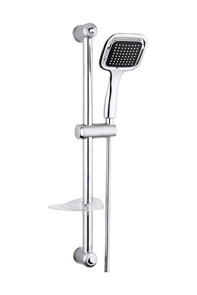 Mayaglory Kare Sürgülü Duş Seti Lüks Krom Sürgü Ve Sabunluk Örgülü Hortum Duş...