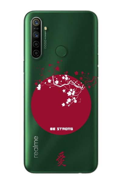 Spoyi غلاف هاتف Realme 5i Sakura فائق الشفافية بتصميم قوي