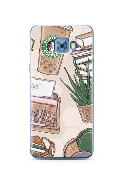 Spoyi Super Transparent Phone Case for Samsung C5 Pro Starbucks Design
