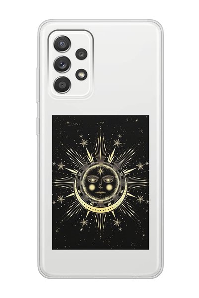 Spoyi Samsung A53 Super Transparent Phone Case with Sun Moon Design