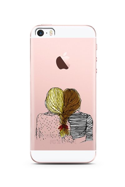 Spoyi Super Transparent Phone Case with Braided Hair Design for iPhone 5/5S/Se