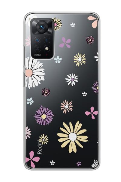 Spoyi حافظة هاتف شفافة للغاية لهاتف Redmi Note 11 بتصميم زهور الحلوى