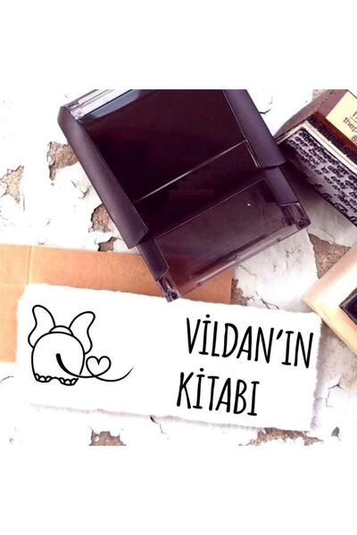 E-Hediyeci Kişiye Özel Tasarım Isim Yazılı Kitap Kaşesi -50