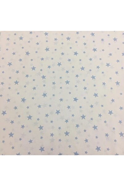 Babynia Бавовняна тканина з синім зірковим візерунком, ширина 240 см