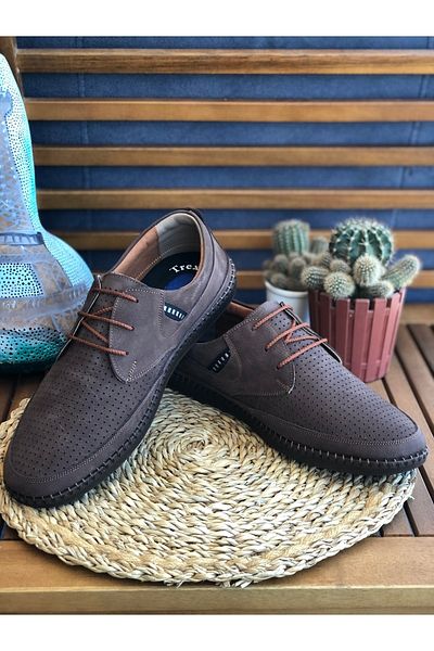 Trextone Casual Genuine Leather Nubuck Adult Summer Handmade Men's Shoes