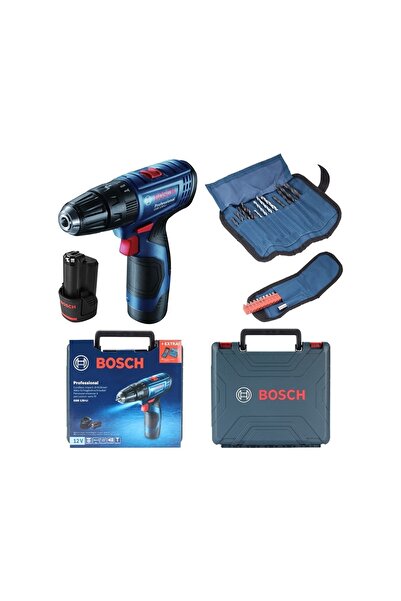 Bosch Gsb 120-li 12v 2.0 Ah Çift Akülü Darbeli Delme Vidalama + 23 Parça Seti...