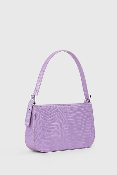 Housebags Γυναικεία τσάντα μπαγκέτας λιλά αγκράφα 208